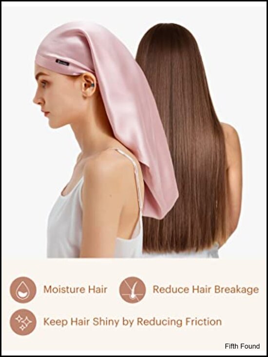 100% Mulberry Silk Sleep Cap Bonnet for Curly Hair, Night Cap